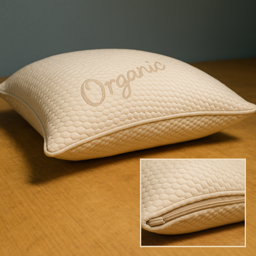 Image of Loving Sleep Adjustable Pillow showing zipper