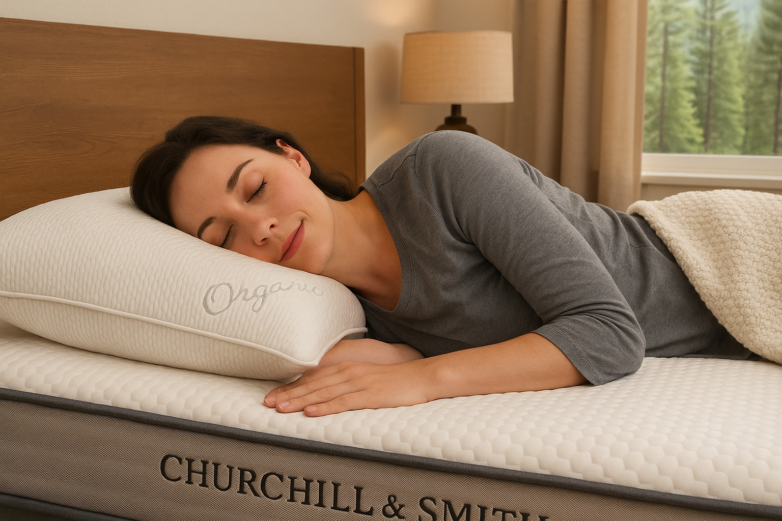 Image of Loving Sleep Adjustable Pillow with a woman laying her head on it
