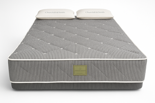 Image of the Loving Sleep Nostalgia Classic Mattress with two pillows on top