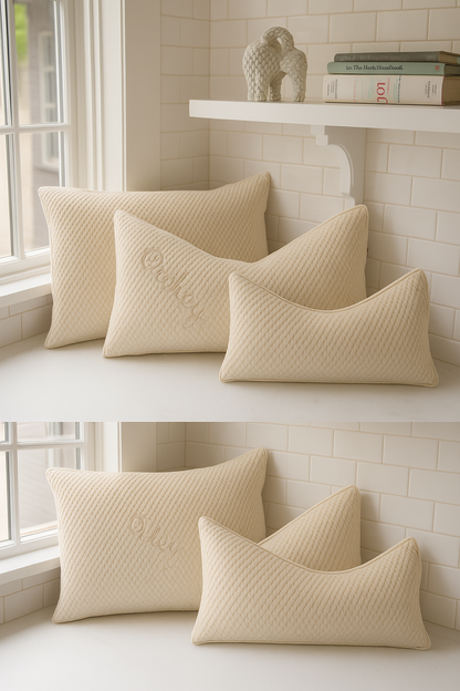 Image of the Churchill and Smith Side Sleeper Pillows in a lifestyle photo